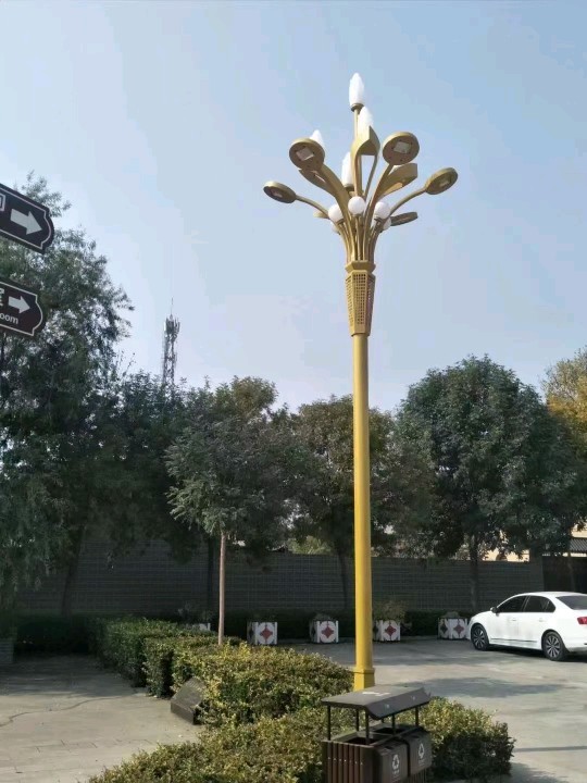 新疆伊犁某小區玉蘭燈項目安裝效果